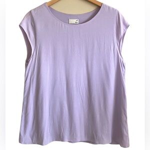ARITZIA WILFRED FREE Cap Sleeve Lightweight Purple Juliger Blouse Size M